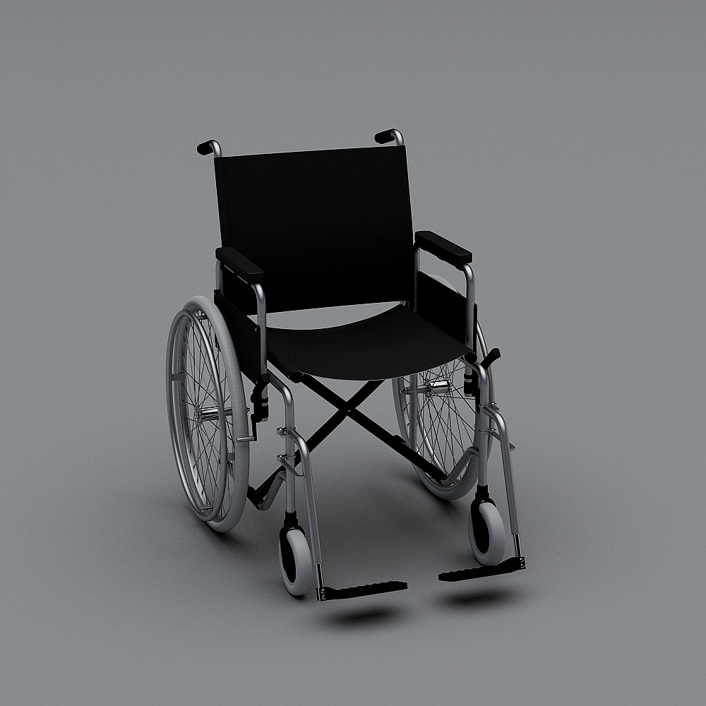 现代医院病房护理室-轮椅