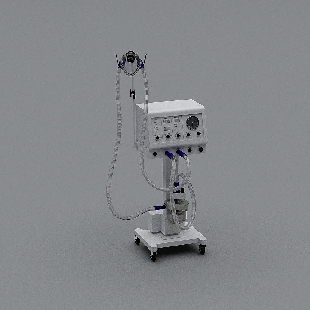 现代医院病房护理室-医用器械3D模型