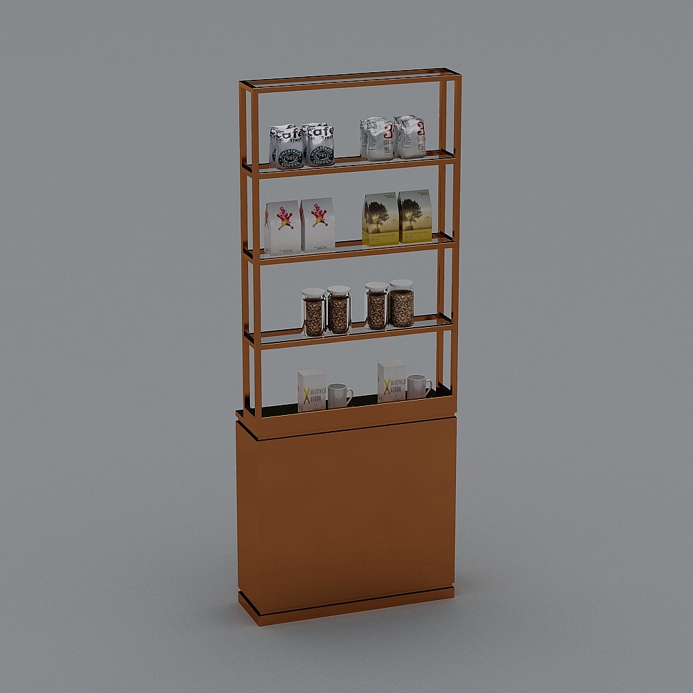 工业LOFT咖啡厅19-展示柜