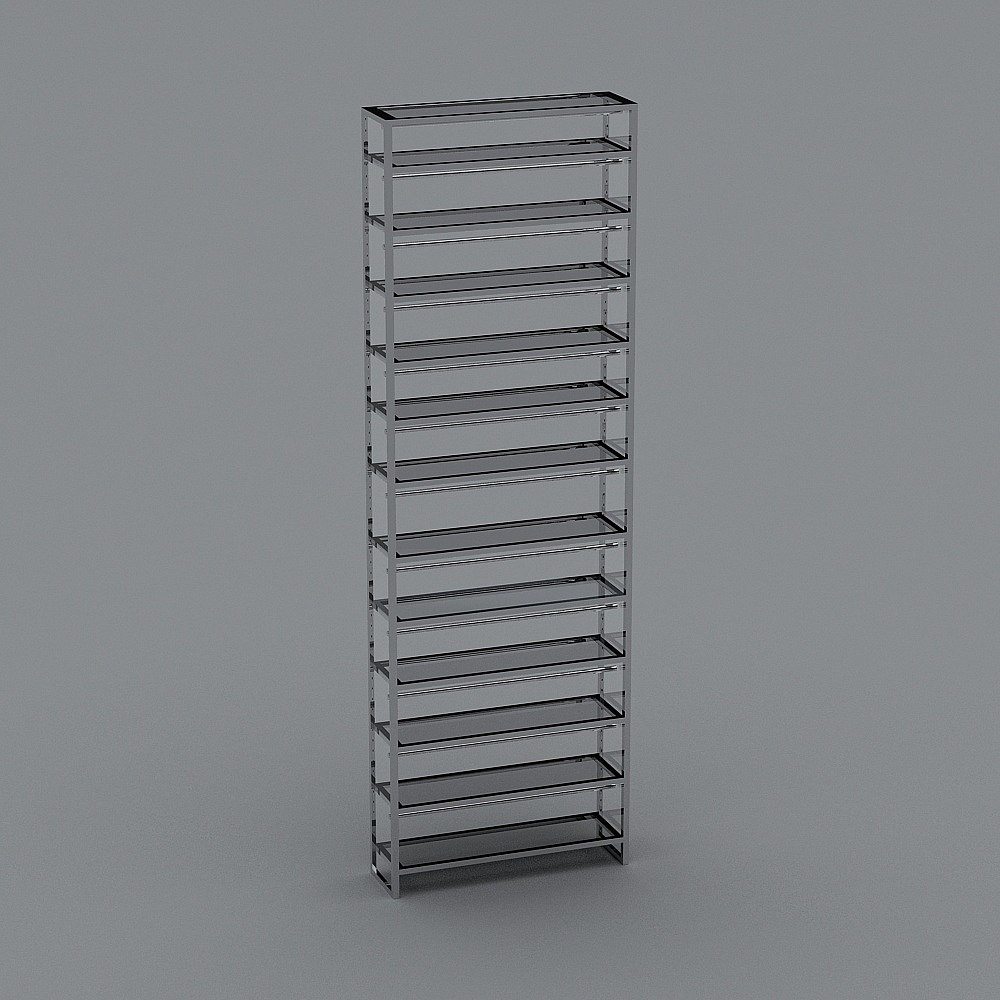 工业LOFT咖啡厅21-展示柜3D模型