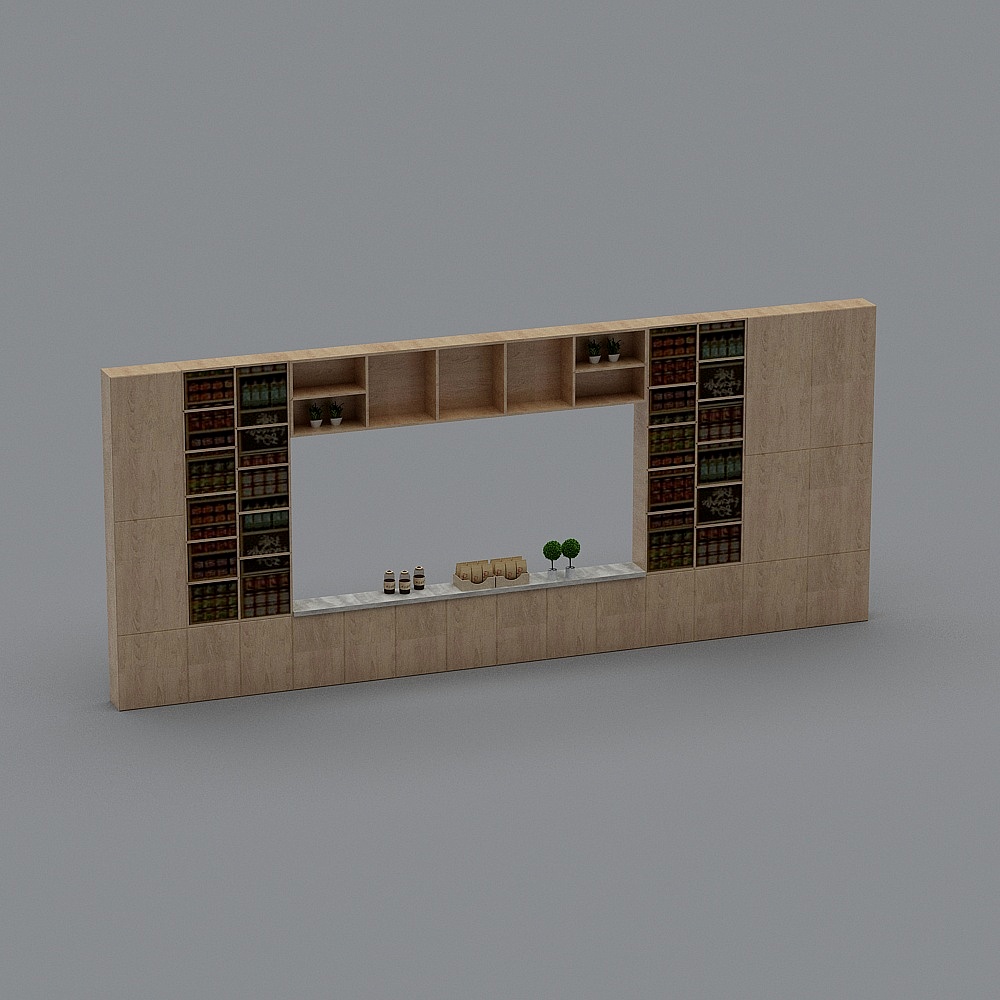 工业LOFT咖啡厅10-展示柜