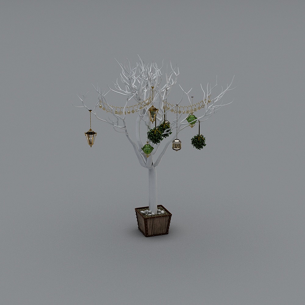 工业LOFT咖啡馆2-植物摆件