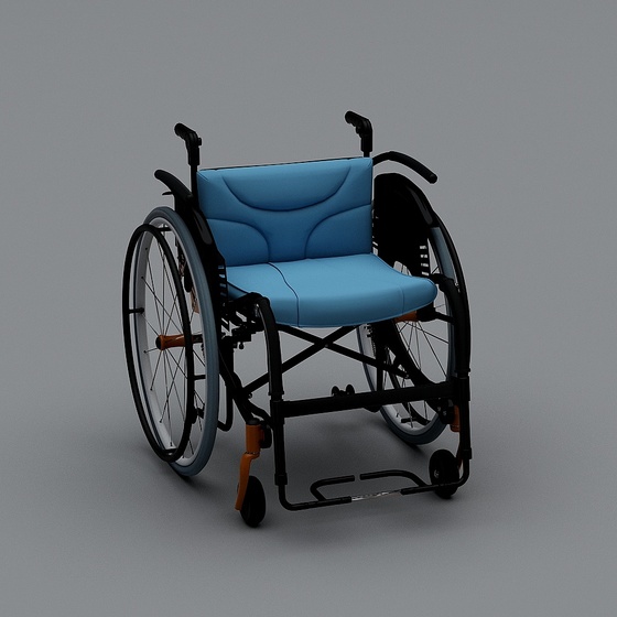 Scandinavian Wheelchair,Black+Blue