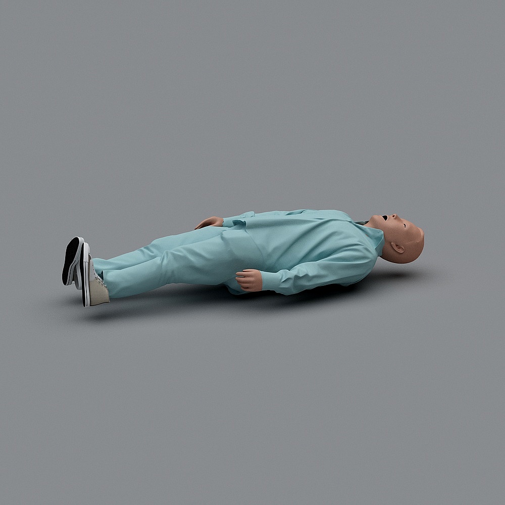 现代医院培训室-人体模型3D模型