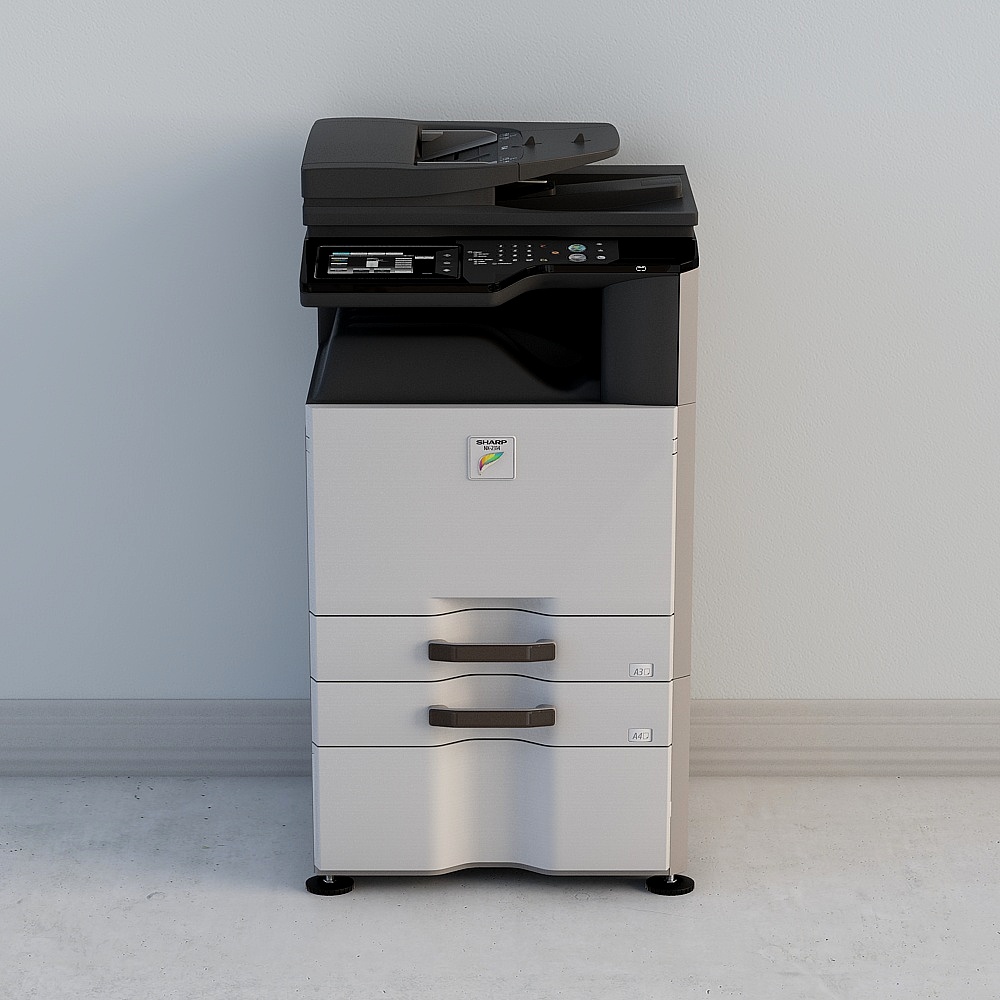 办公柜-打印机153D模型