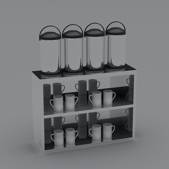 Modern Black Display Cabinet 3D Model for Elegant Spaces