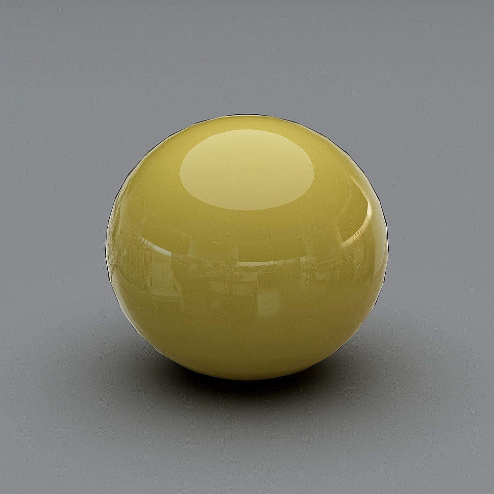 健身房-瑜伽球3D模型