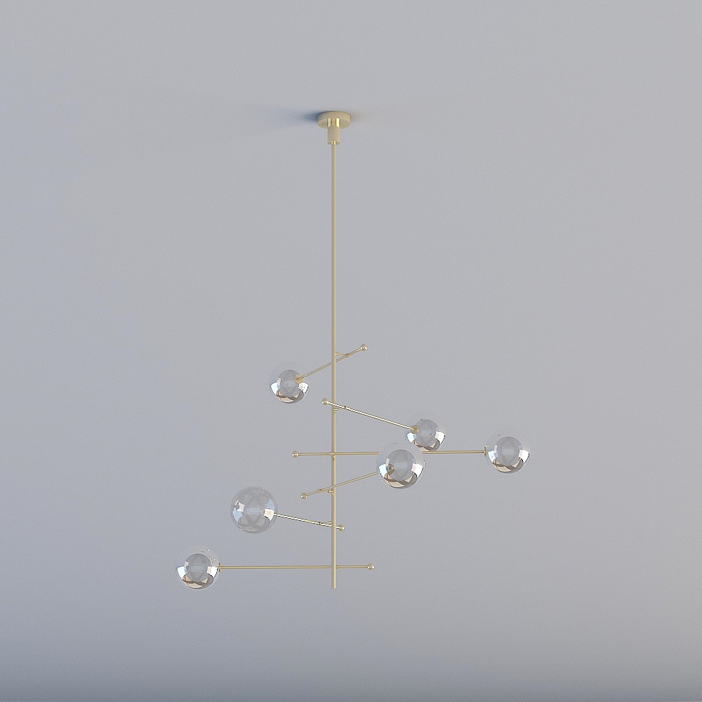 美容spa大厅-吊灯3D模型