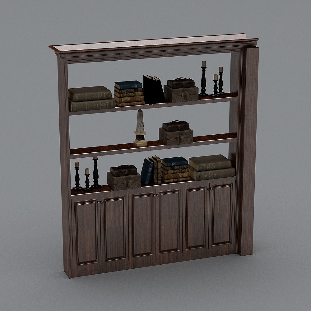 美式咖啡厅3-展示柜3D模型