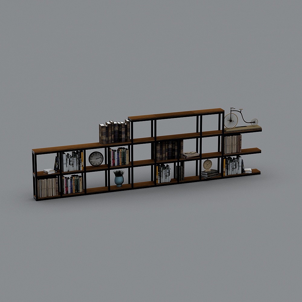 工业LOFT咖啡厅41-展示柜