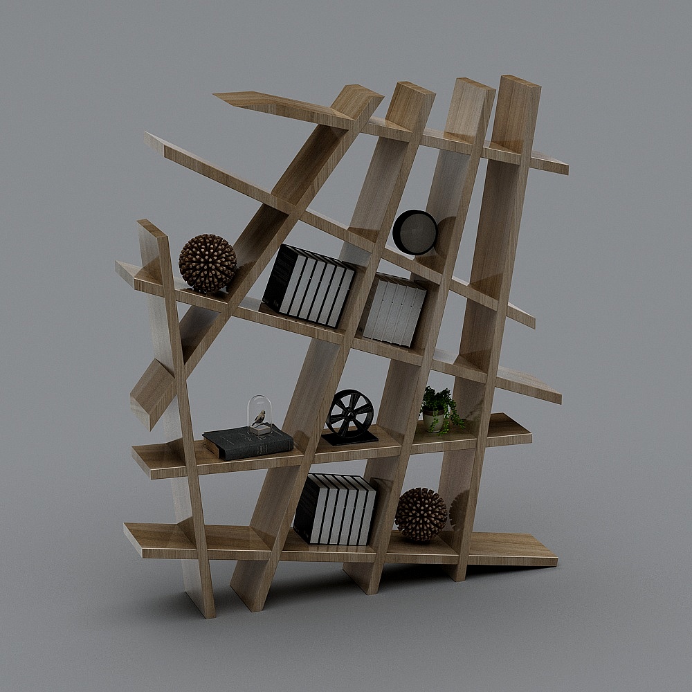 工业LOFT咖啡厅31-展示柜