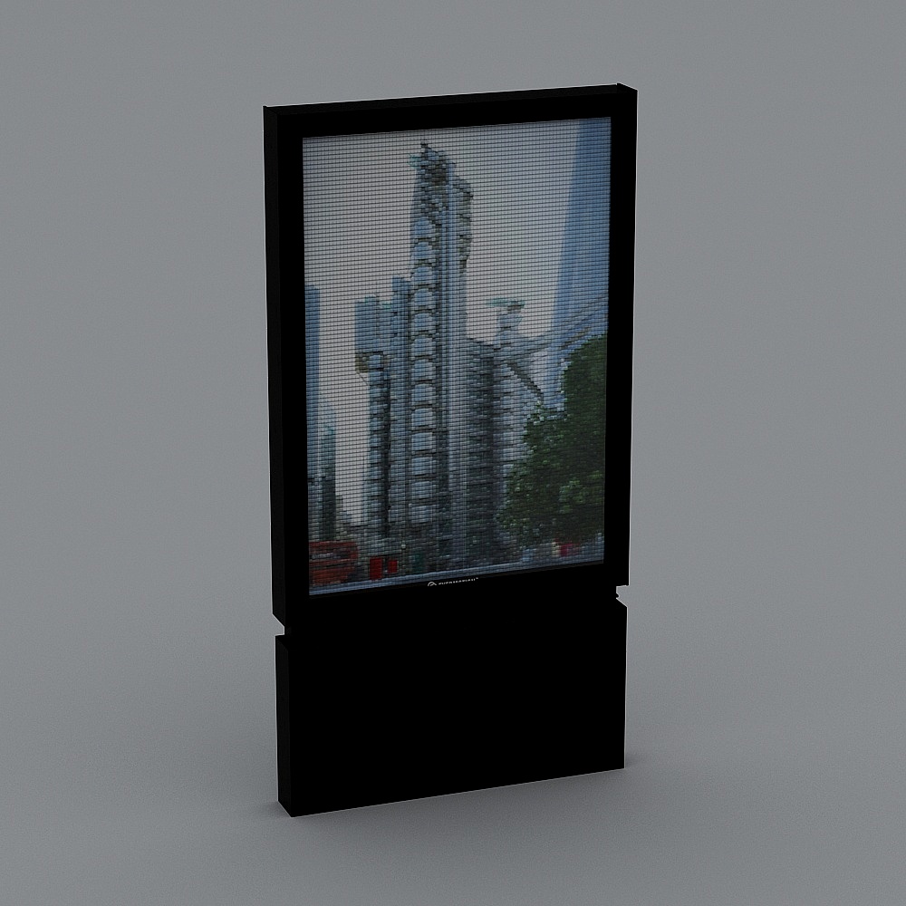 户外广告牌43D模型
