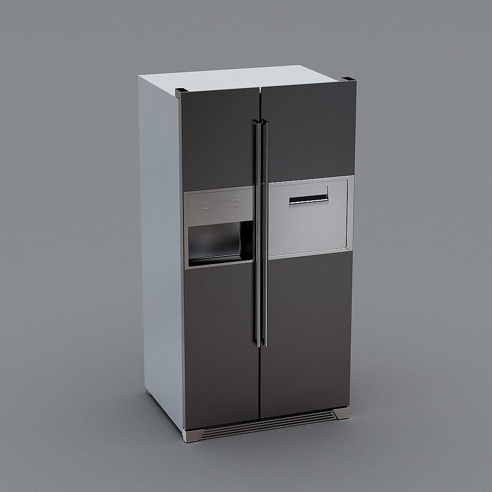 现代酒店中央厨房后厨-冰箱3D模型