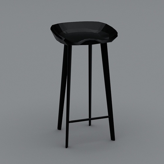 Black Modern Bar Chair 3D Model for Stylish Bars