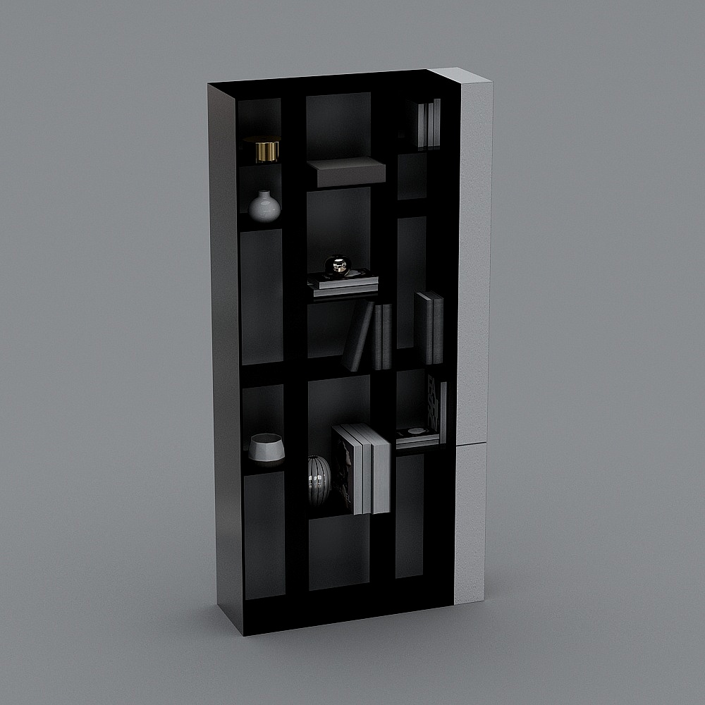 现代布艺转角沙发组合-28-展柜 (2)3D模型