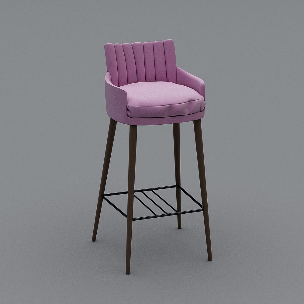 现代美容整形医院-吧椅3D模型