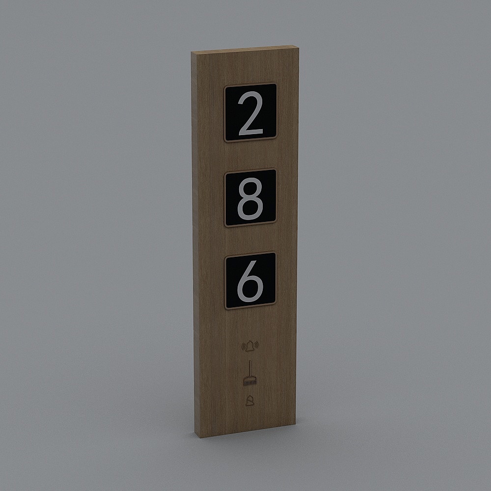 现代门牌标识牌123D模型