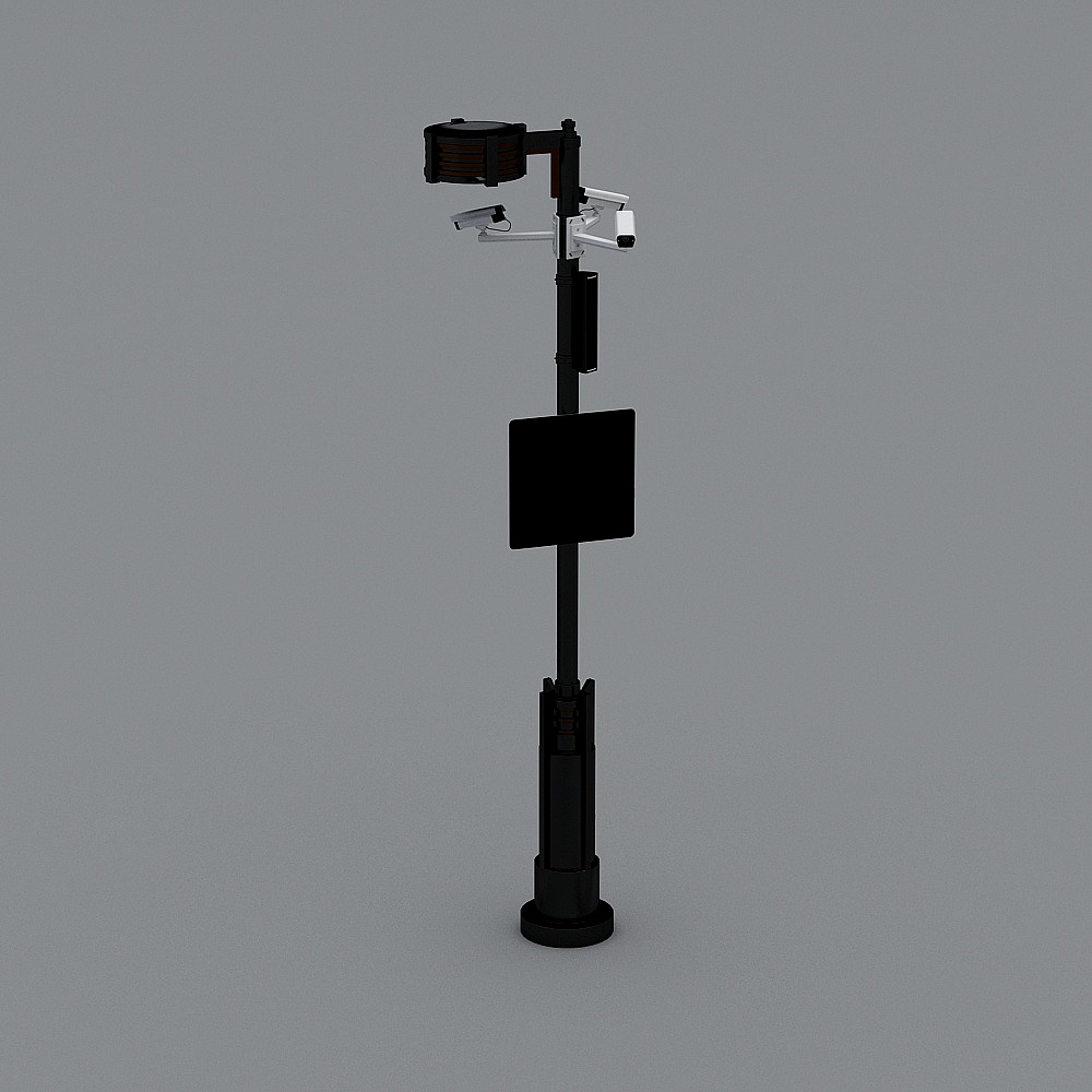 现代商场路灯指示牌63D模型