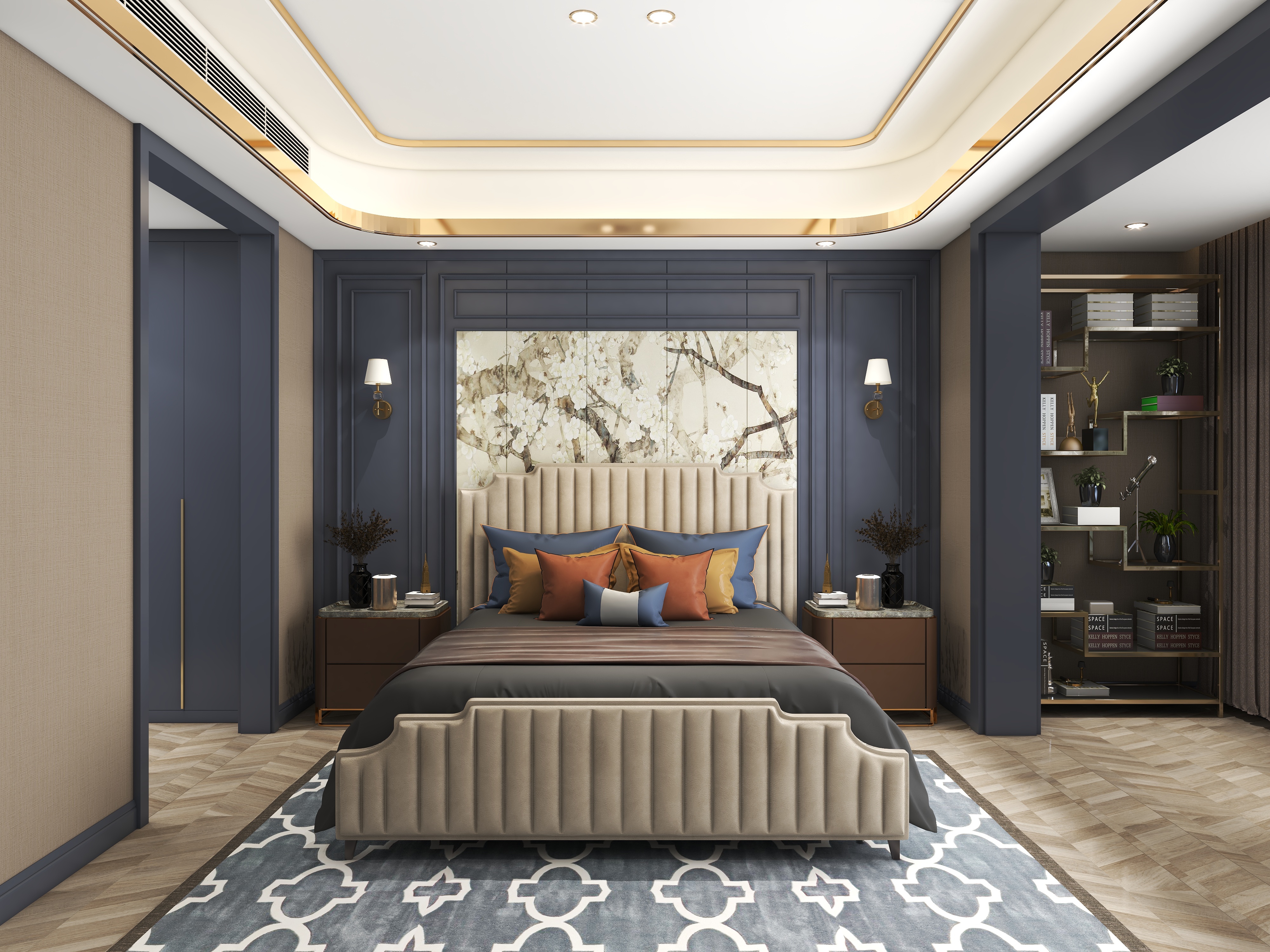 至简名设一钱春-[做个梦给你]140平美式风格三居室装修效果图