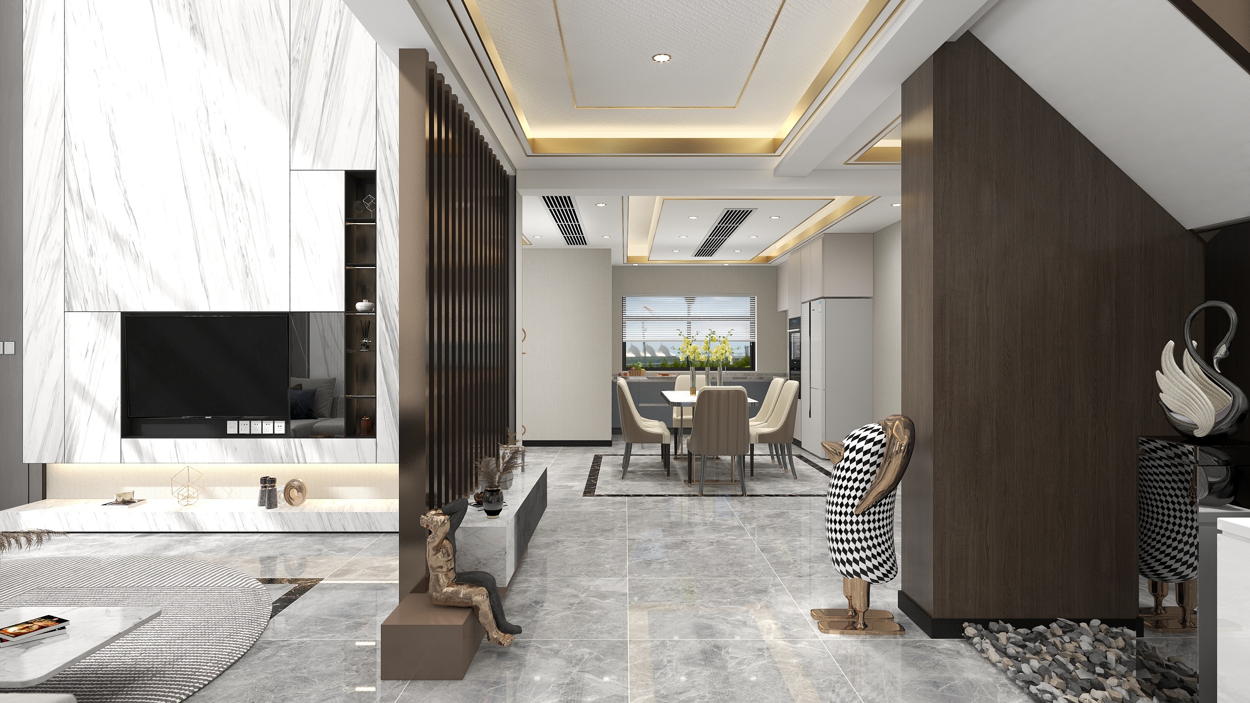 周帅iBykt-300平混搭别墅装修效果图