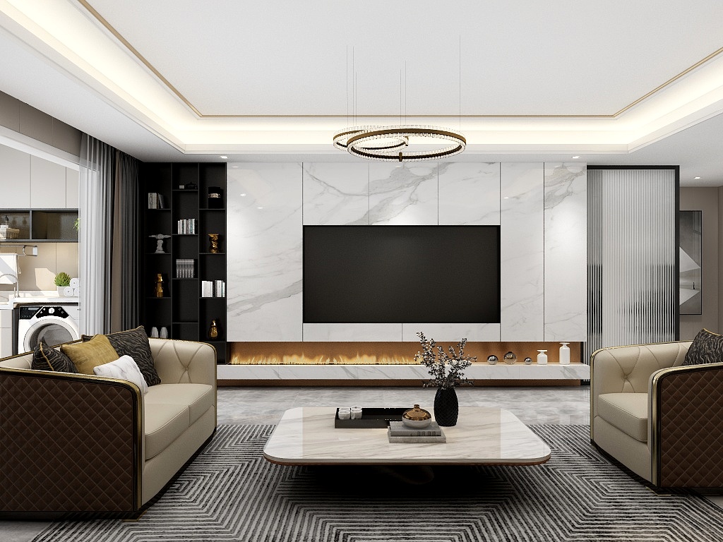 全景VIP设计-[策马西风]-集成墙板现代轻奢装修效果图