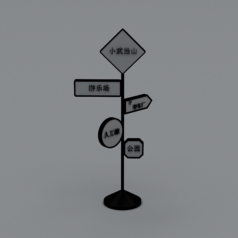现代指示牌导向牌1-5