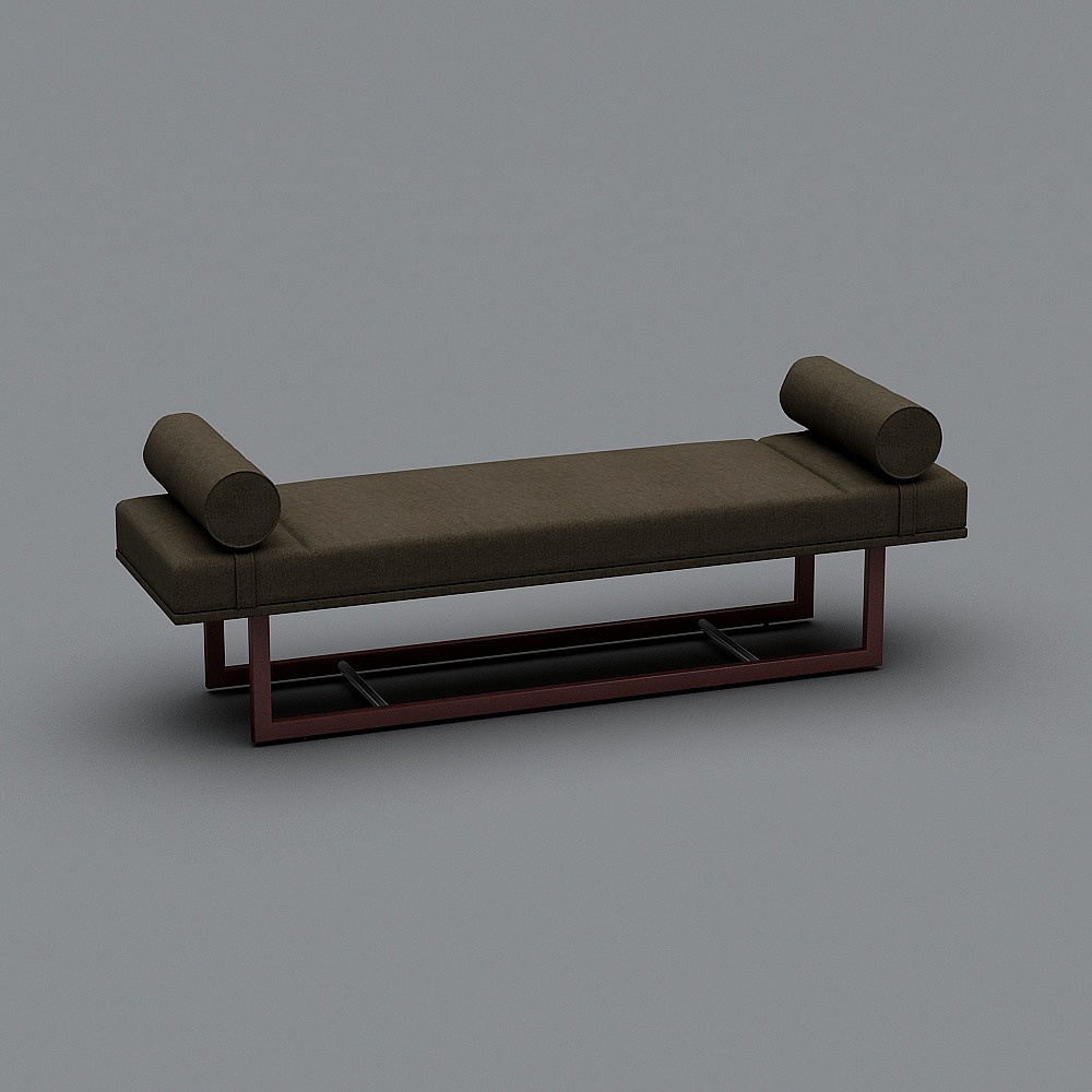 酒店客房-床尾凳3D模型