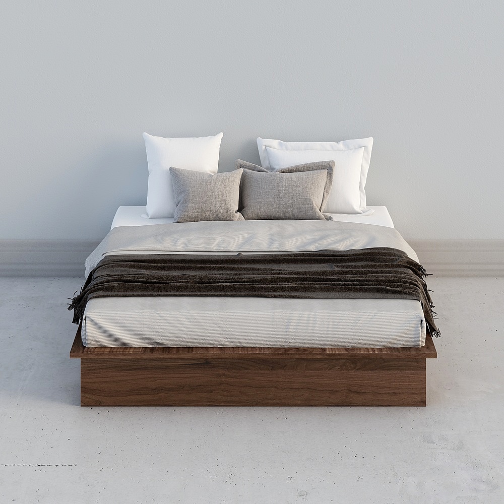 民宿客房-双人床3D模型