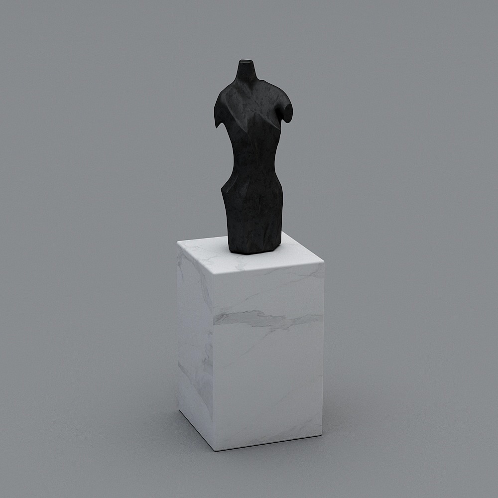 WSD吴舍设计 康桥廊坊售楼处-装饰摆件3D模型