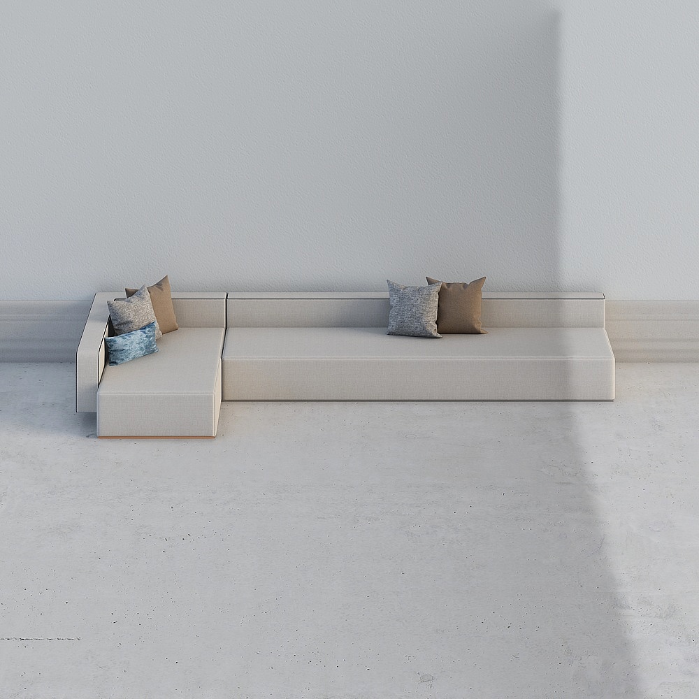 本则设计 新中式售楼处洽谈区-装饰沙发3D模型