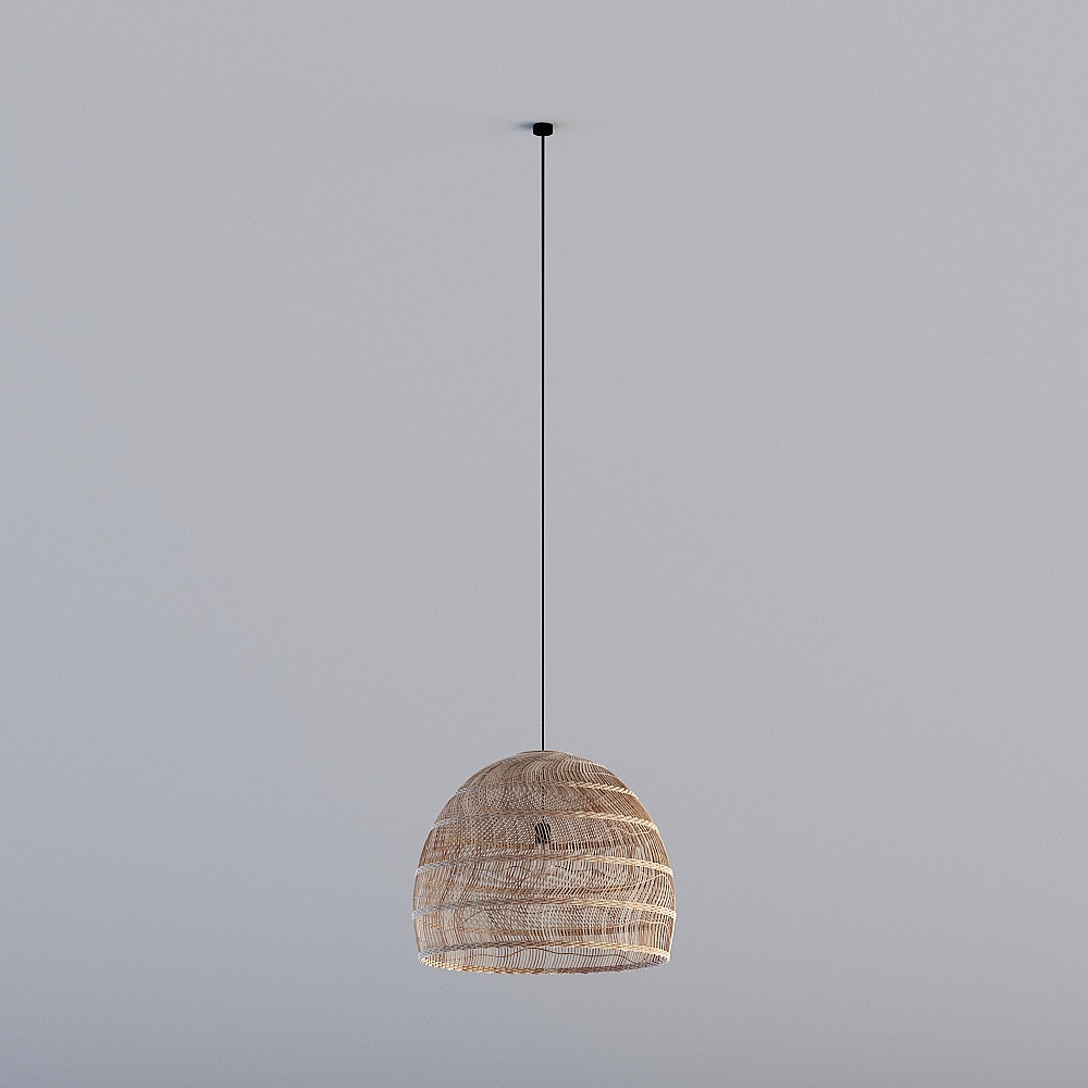 现代民宿四合院改造餐厅-装饰吊灯3D模型