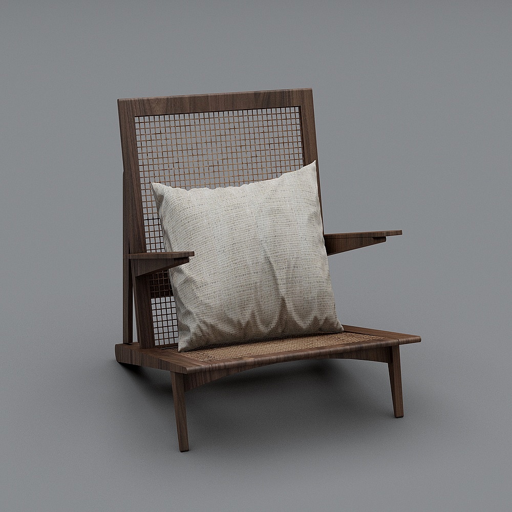 现代民宿卧室-休闲单椅