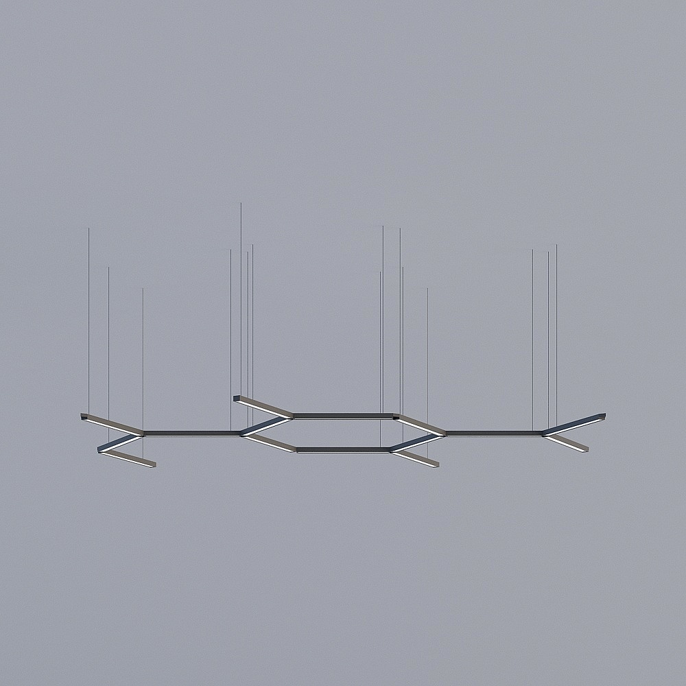 现代美术教室1-吊灯3D模型