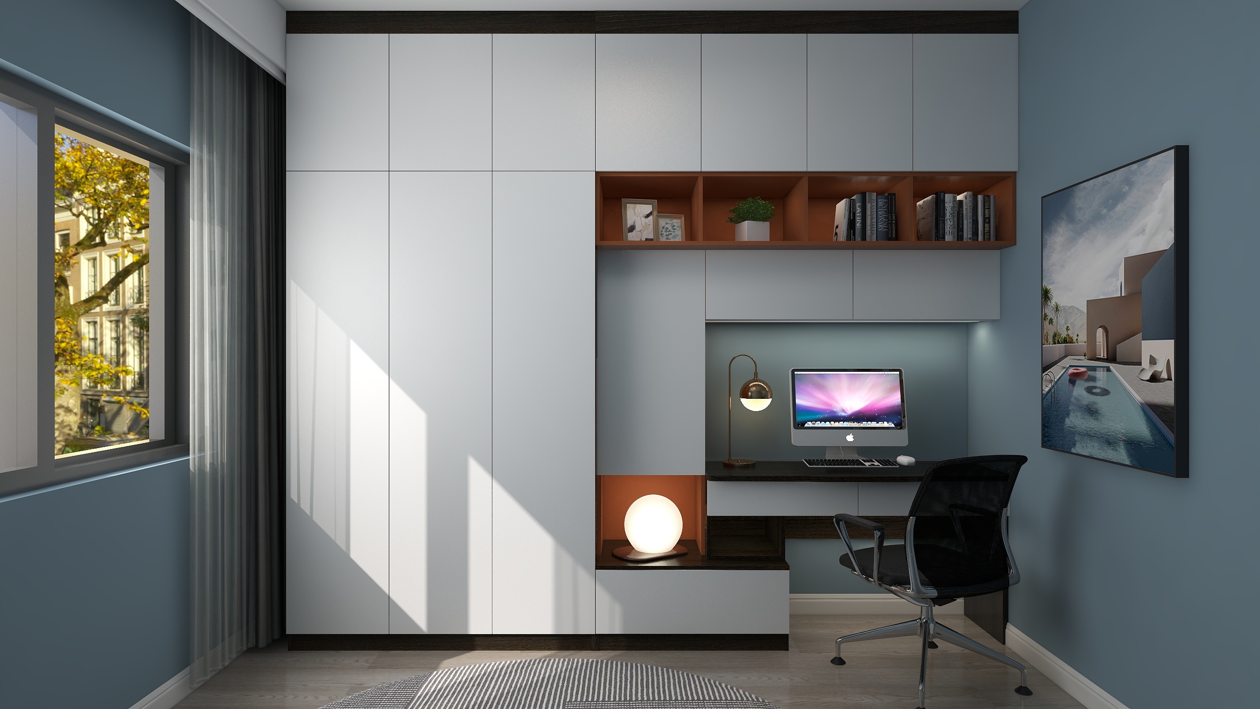 Mr定制设计-多功能房书柜设计12-21-装修设计方案