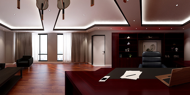 史阿歹-董事长室-装修设计方案