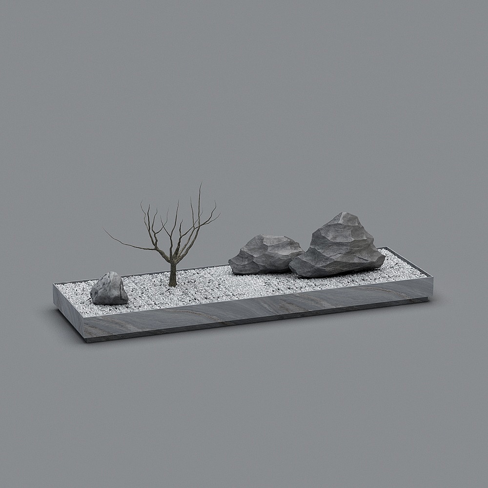 新中式售楼部13-装饰摆件3D模型