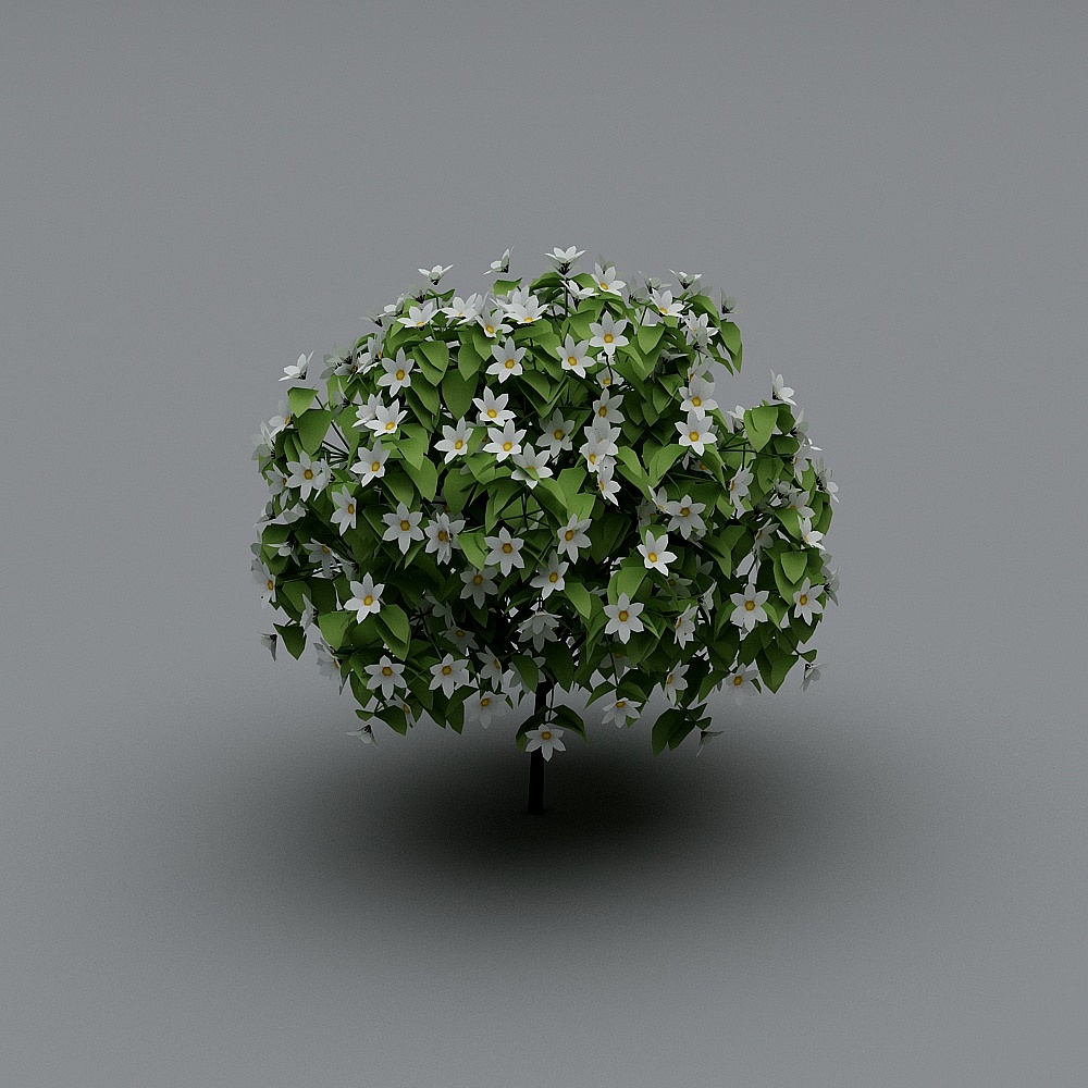 中式园林景观小品1-装饰绿植3D模型