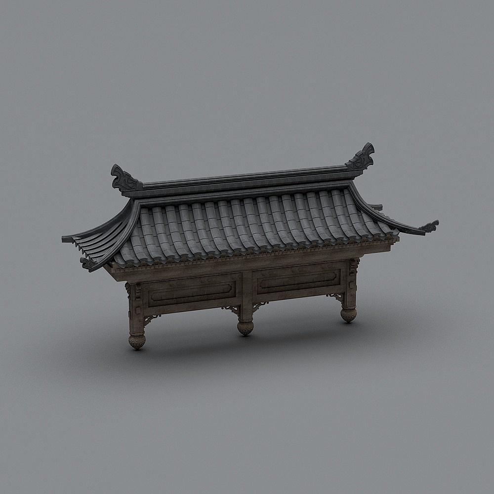 式门头屋檐建筑构件-中式组合屋檐2