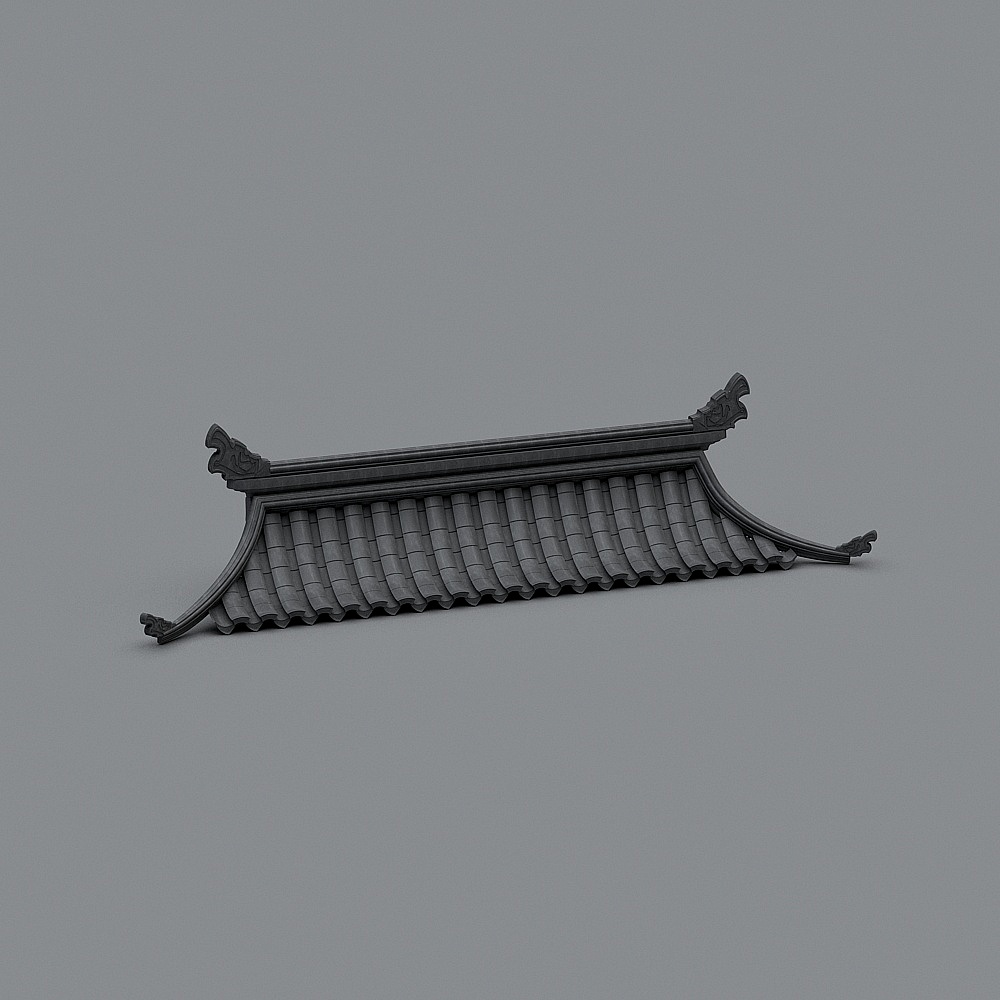 式门头屋檐建筑构件-中式门头