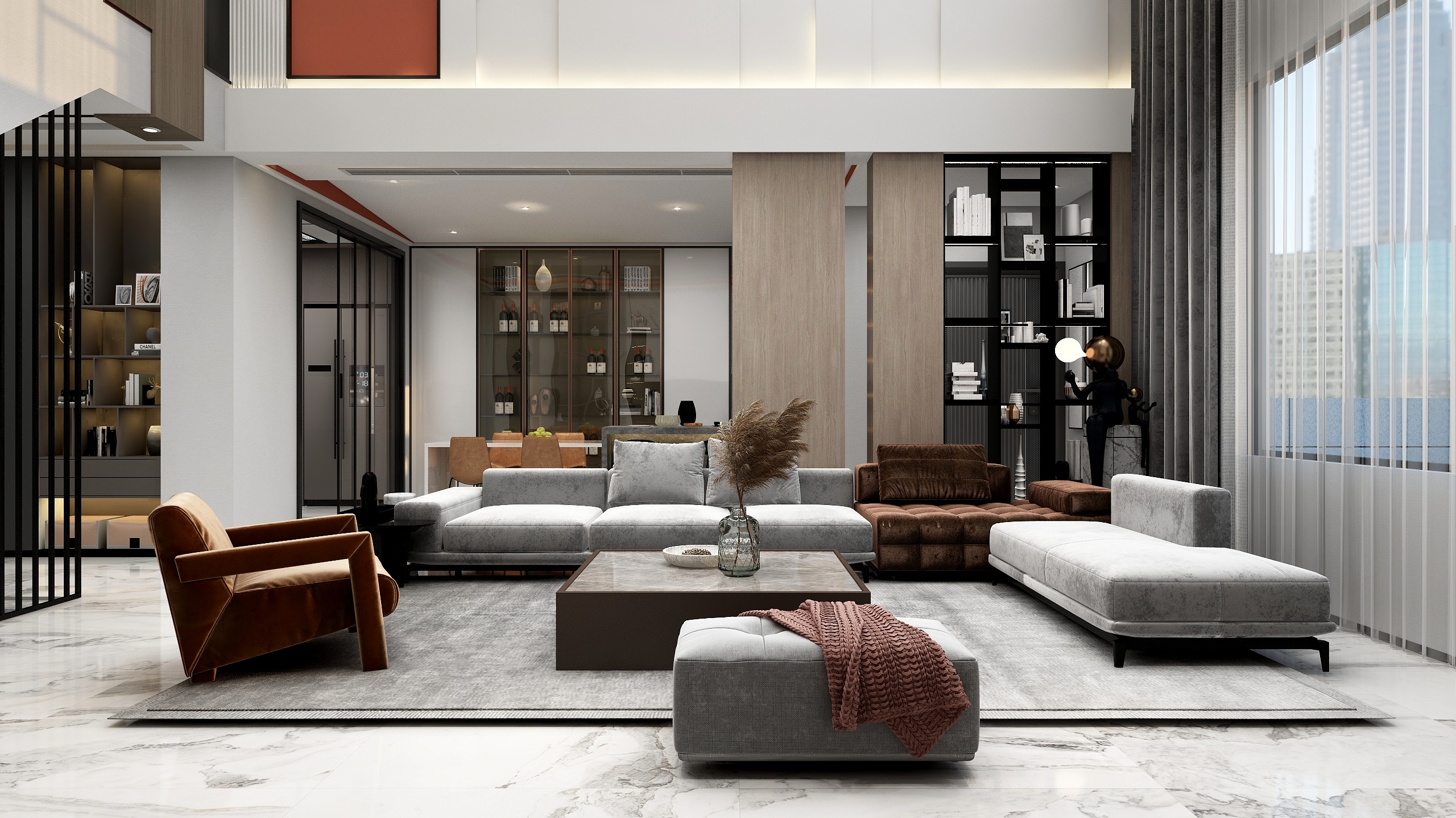 张煜强煜境设计-《质变》一400平米现代时尚简约别墅装修效果图