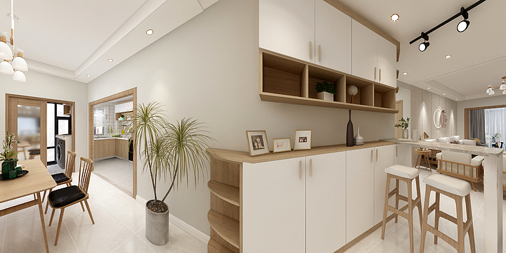 华辉全案定制中心-ZZ-第299套-原木风格-装修设计方案