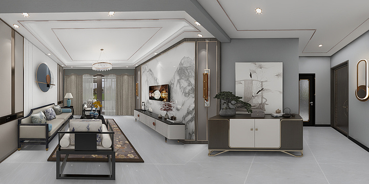 182****0908MDVf-建业春天里11-1-302新中式-装修设计方案