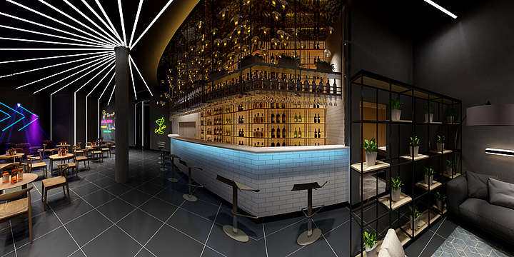 老卢先生-清吧效果图-装修设计方案