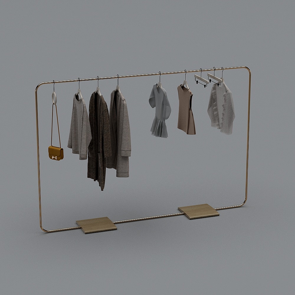 自然风北欧服装店-整组衣架-1