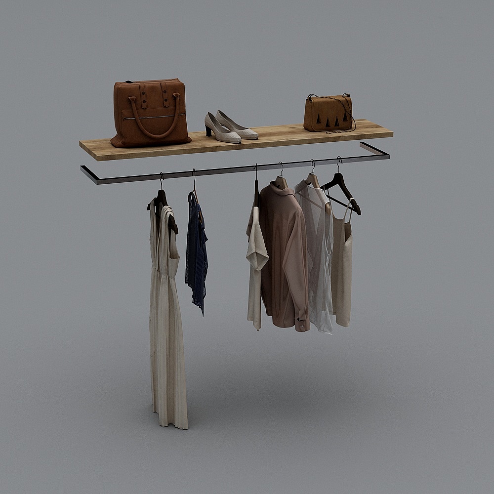 现代服装店-3-整组衣架-2