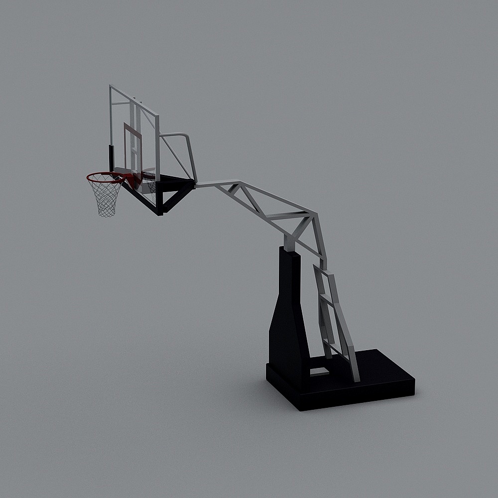 现代室内篮球场-篮球框架3D模型