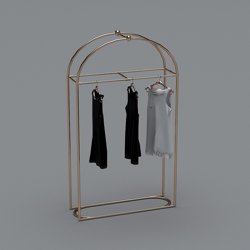 现代女装店-整组衣架-13D模型