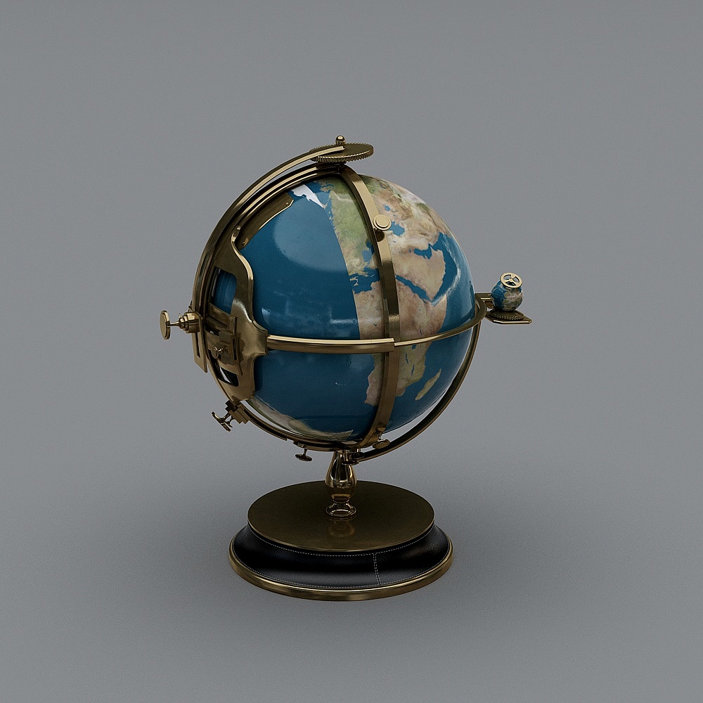 现代教室-地球仪3D模型