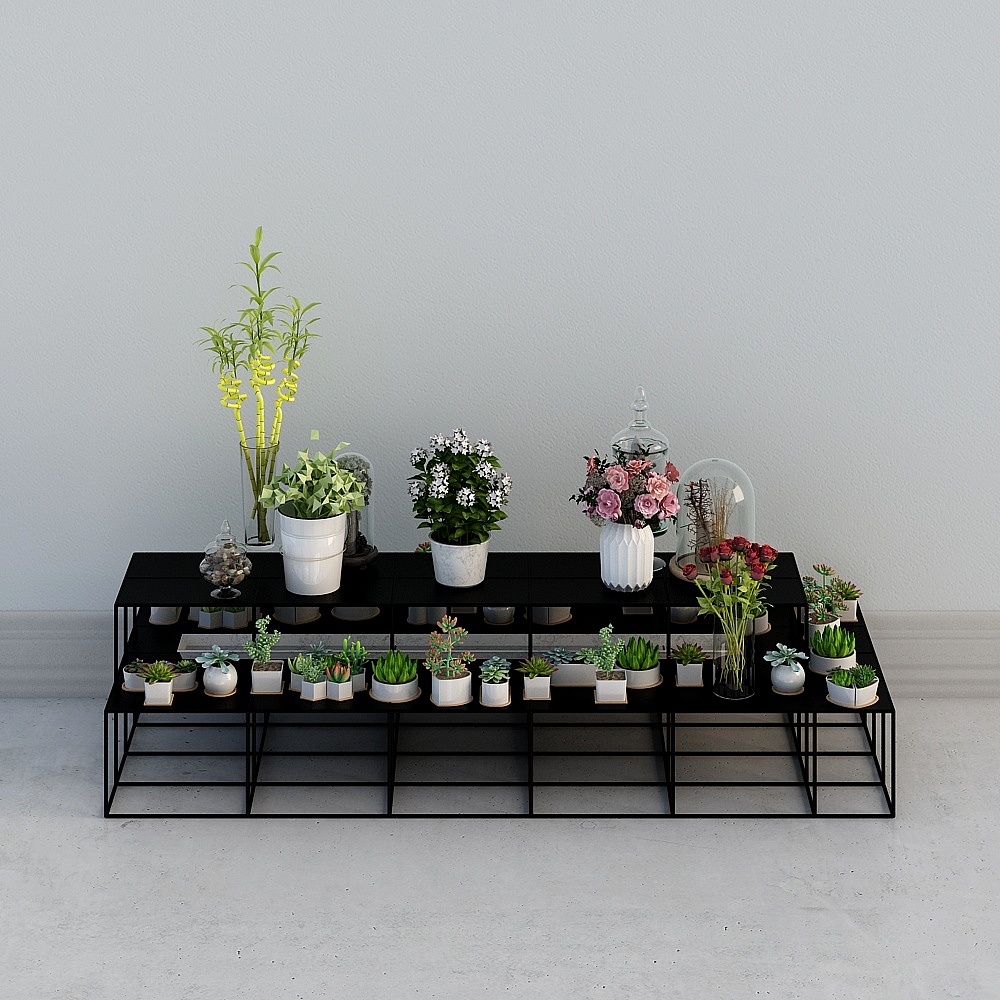 现代花店-商品展示架-2