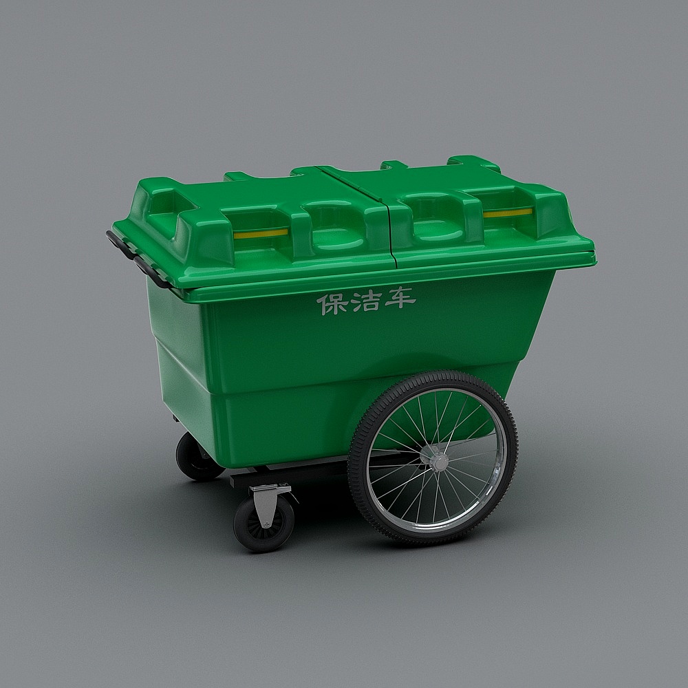 现代垃圾桶运送车3D模型
